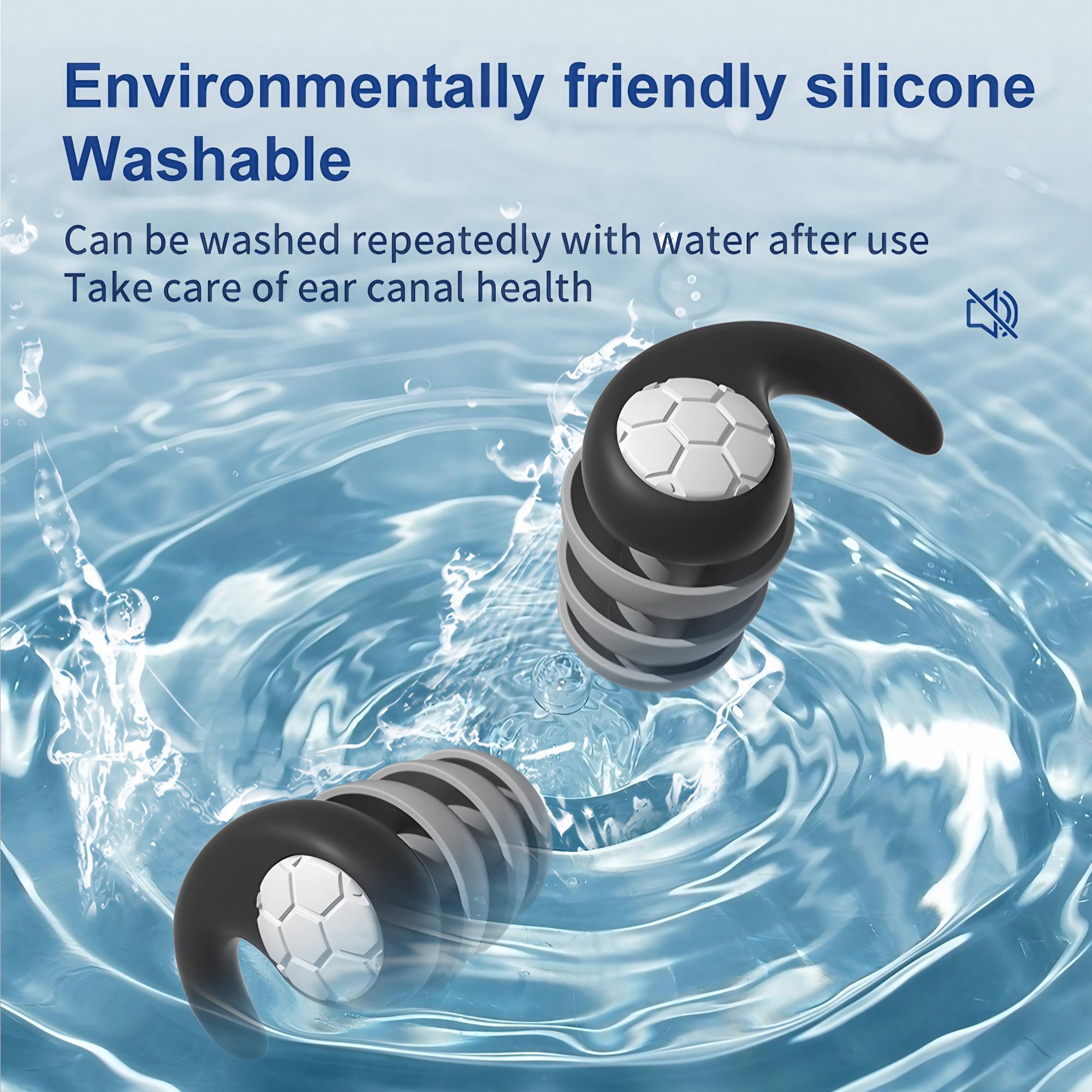 Soft Silicone Earplugs for Sleep, Swimming, Noise Cancelling, Waterproof, Comfortable Fit