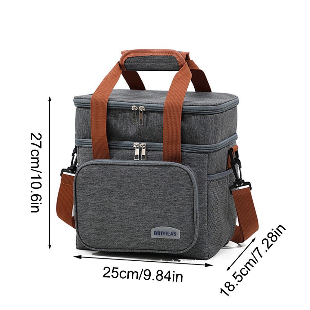 Fashionable Large Capacity Crossbody Insulated Lunch Bag – Thickened & Stylish Business Lunch Cooler