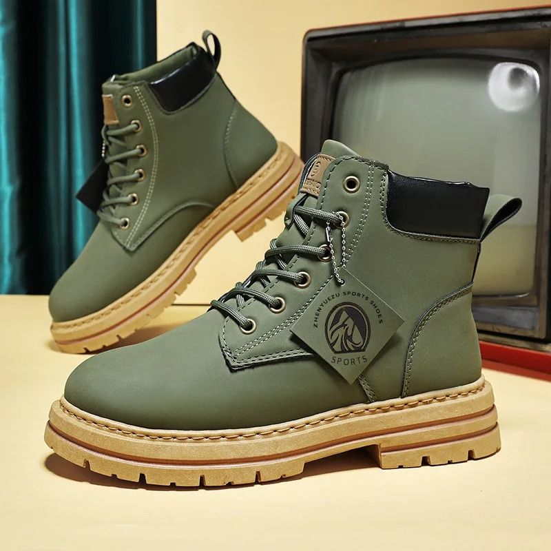 Step out in style and comfort with these men high top leather boots designed for everyday wear, motorcycle riding and co