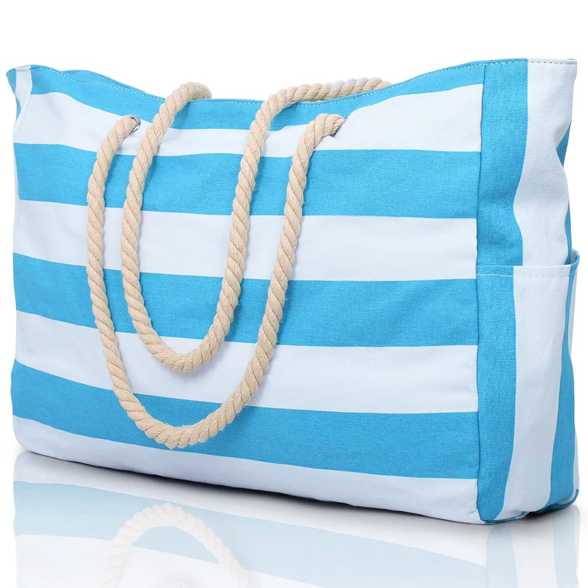 Striped Waterproof Foldable Beach Bag