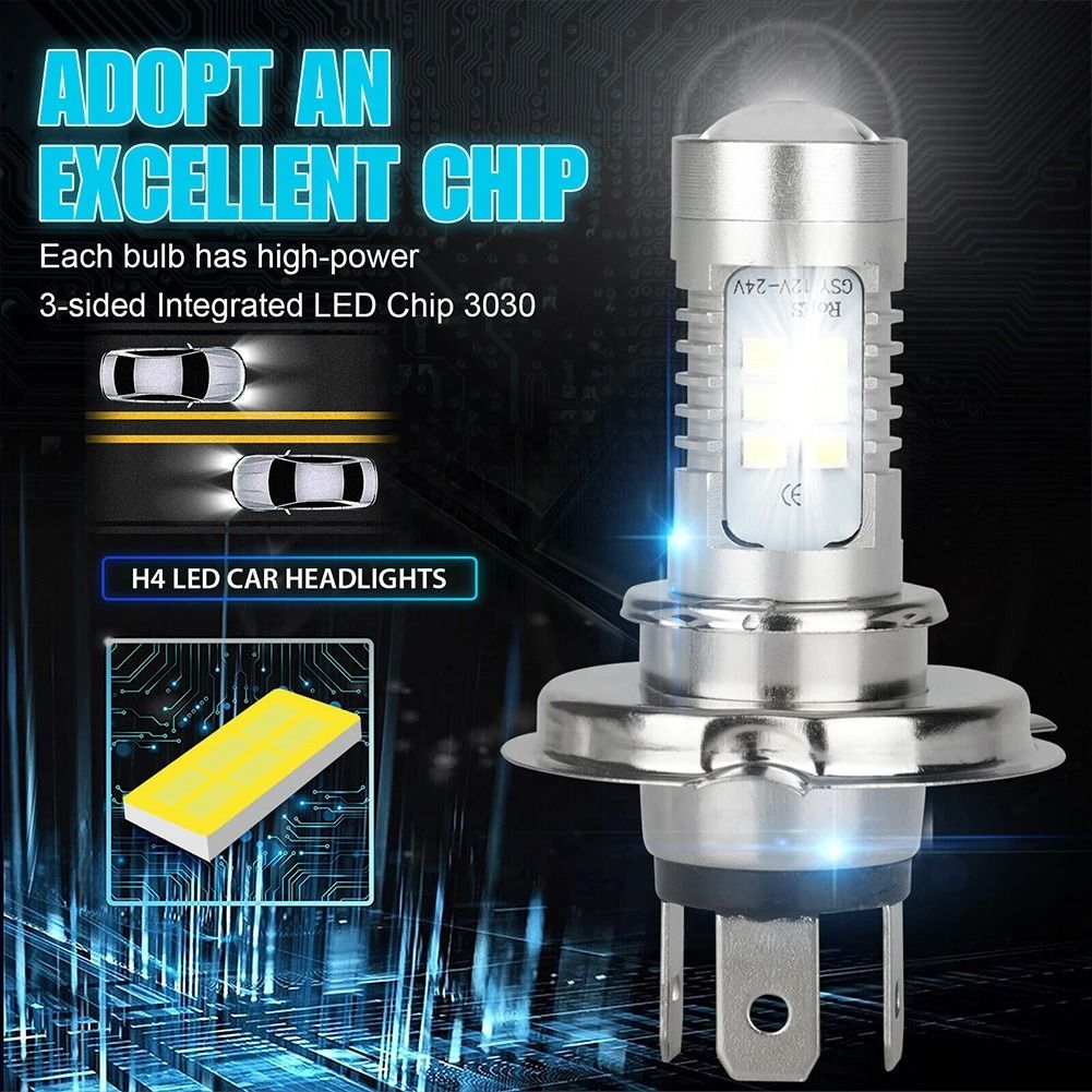 H4 9003 HB2 LED Headlight Conversion Kit Super Bright 12V White Driving Light
