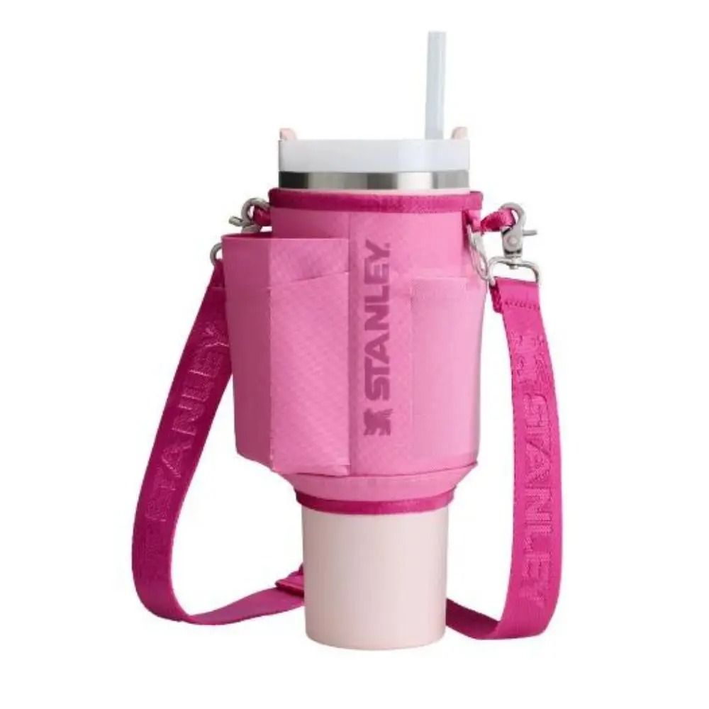 Water Bottle Carrier Bag for 40oz Tumblers with Adjustable Strap and Storage Pocket