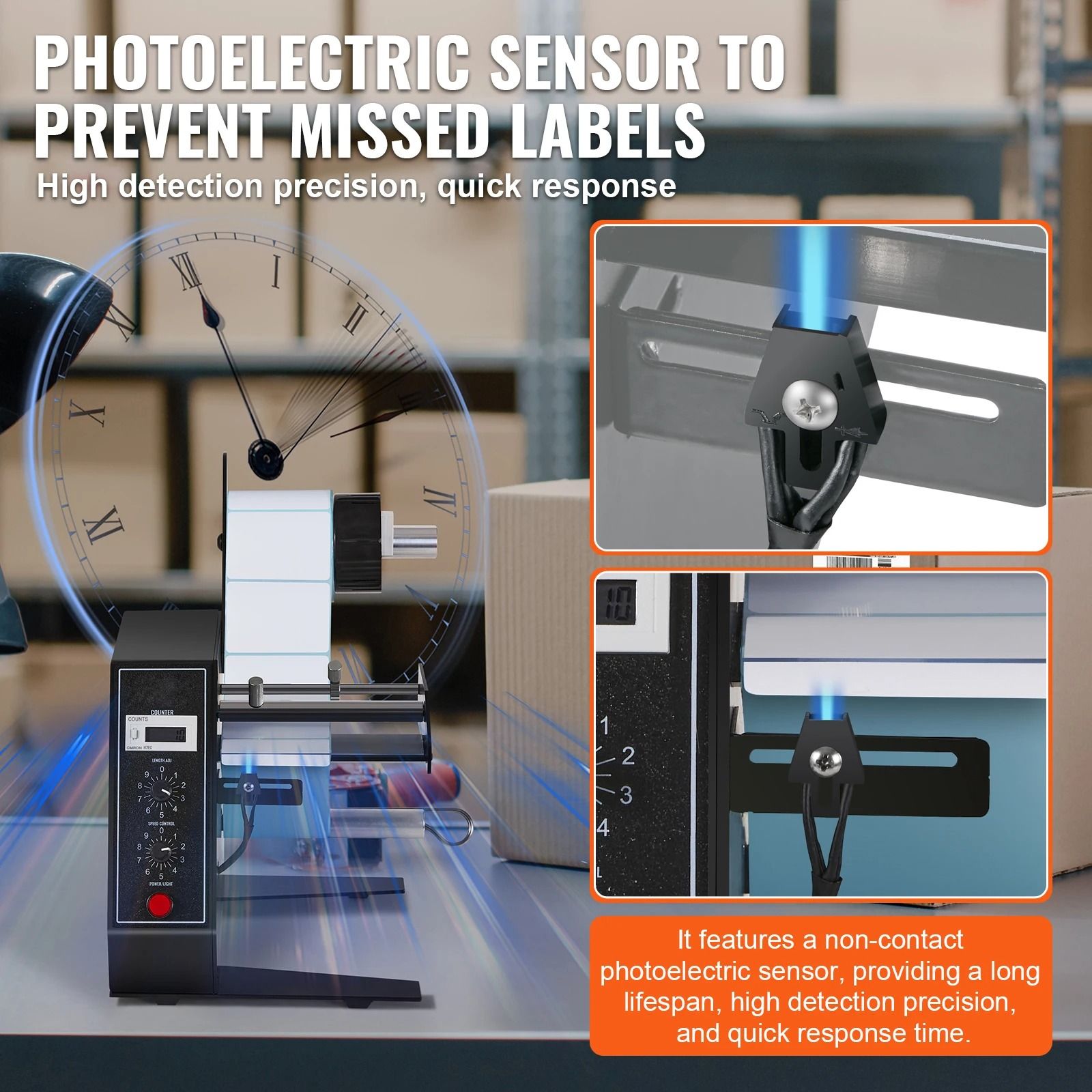 Automatic Label Dispenser with Adjustable Speed and Counter