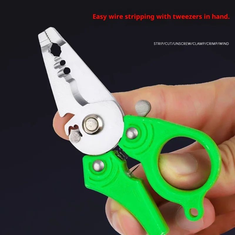 Pocket-Size Multi-Function Wire Stripping Pliers – Compact Electrician Cutter & Crimping Tool