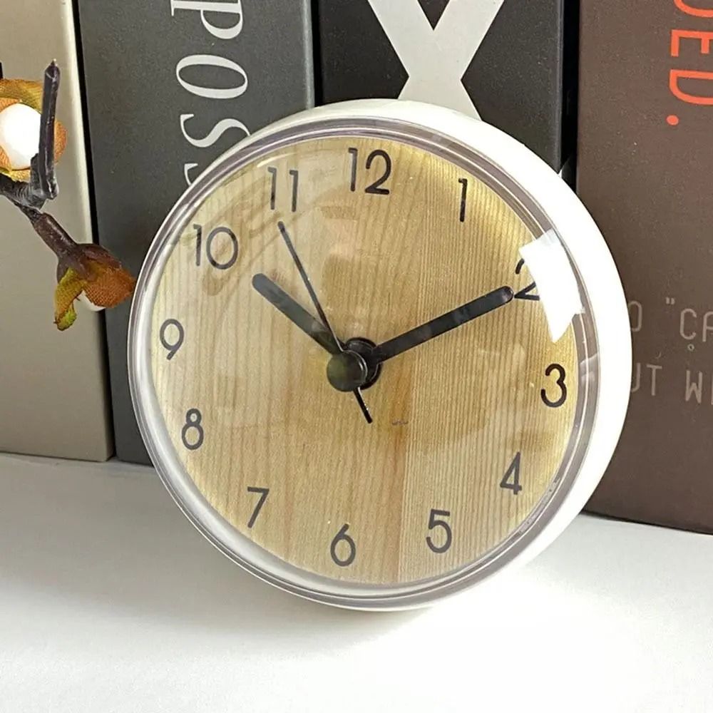 Waterproof Suction Clock Mini Bathroom Wall Clock Anti Fog Shower Timer