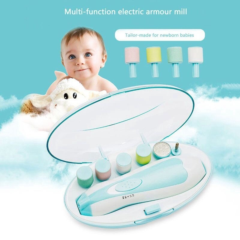 Baby Electric Nail Trimmer, Multifunctional Nail Care Cutter, Infant Manicure Set, Safe Kids Nail Clipper