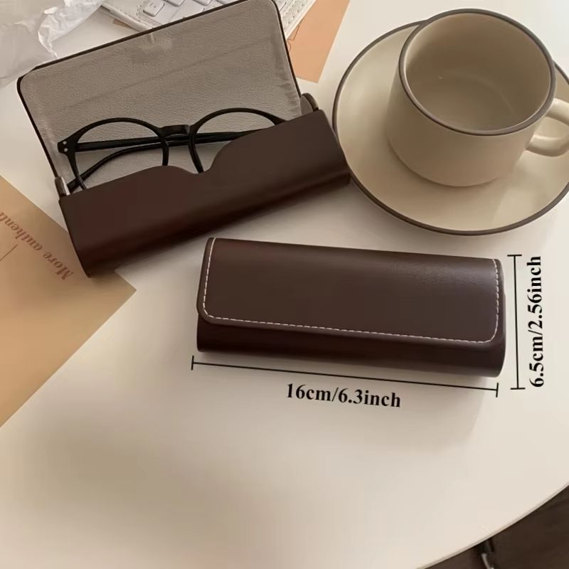 Vintage Coffee Hard Shell Eyeglass Case