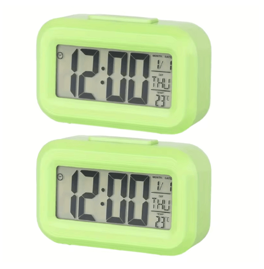 Smart Digital Alarm Clock with LCD Display Temperature Calendar & LED Backlight
