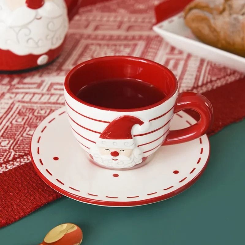 Santa Claus Ceramic Coffee Tea Set