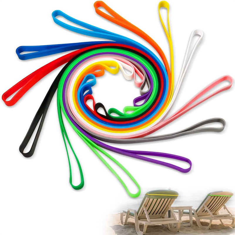 Elastic Beach Towel Bands Non Slip Beach Chair Towel Holder Straps Set