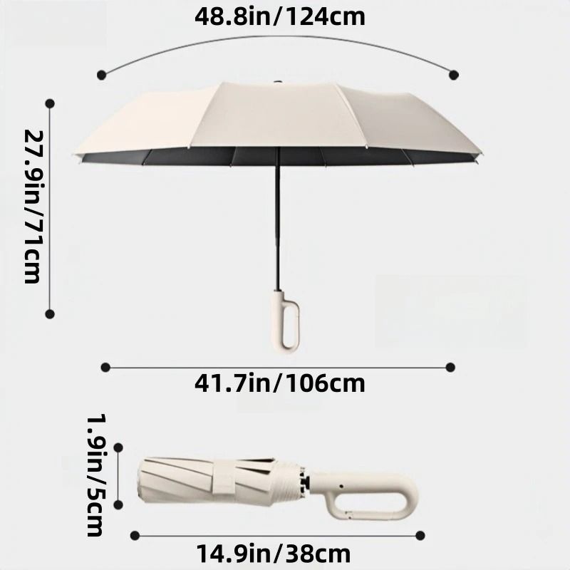 Windproof Reinforced Automatic Folding Umbrella