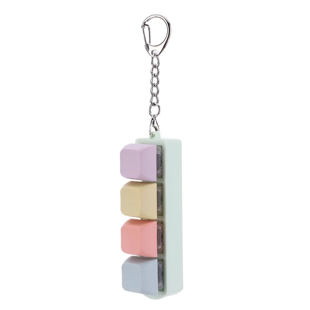 Button Keycap Fidget Keychain Toy Decompression Keyboard