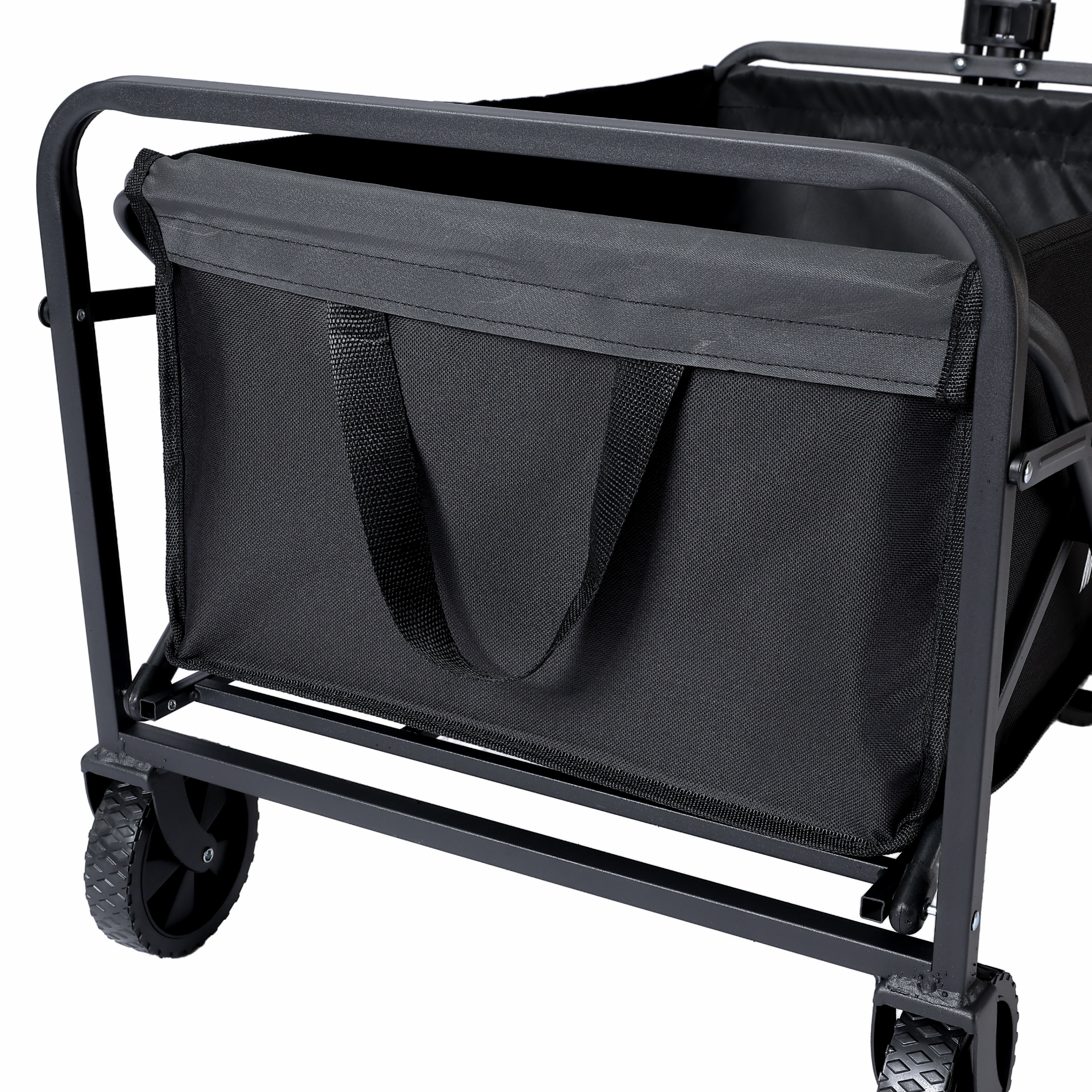 Heavy Duty Collapsible Wagon Cart with All Terrain Wheels for Camping, Beach and Grocery Runs