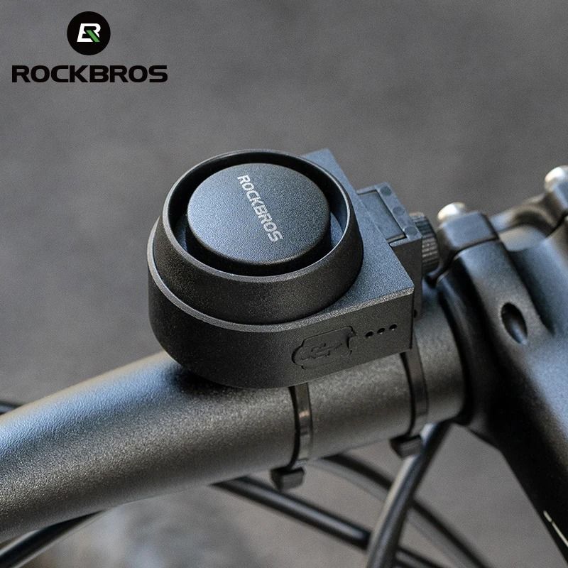 ROCKBROS Electric Bike Alarm Bell with Wireless Remote and Type C Rechargeable Anti Theft Vibration Security System
