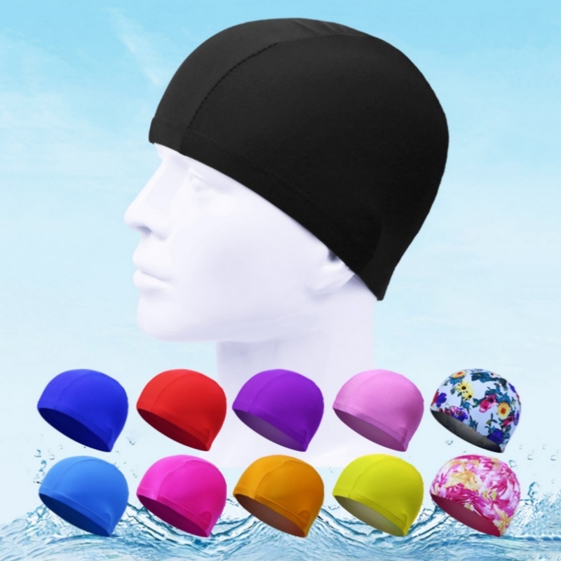 Elastic Silicone Swim Cap for Adults Breathable Waterproof Pool & Training Hat