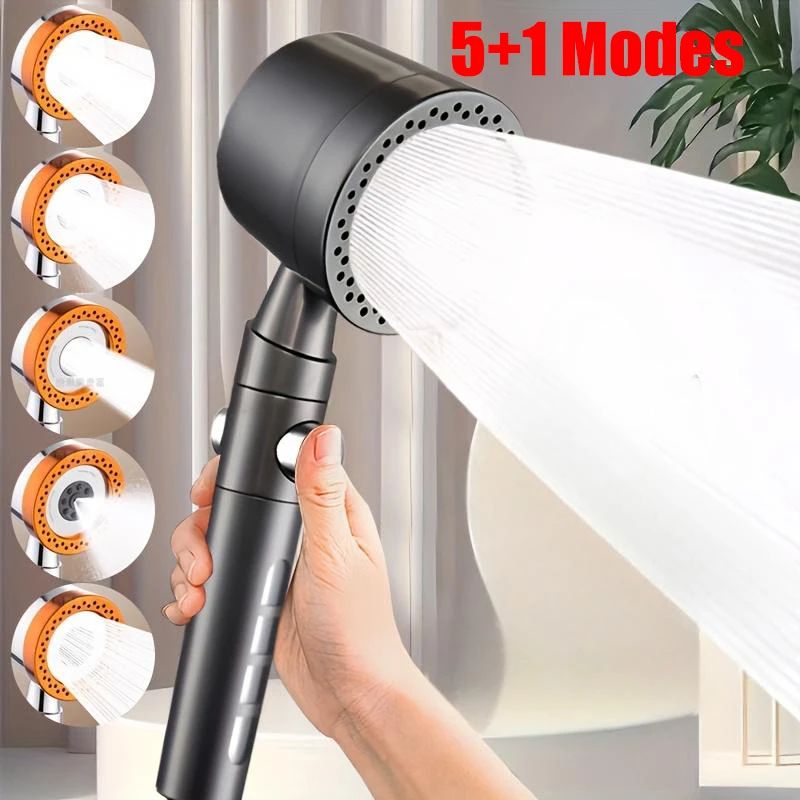 AquaSpa 5-Mode High Pressure Shower Head with Filter & Water Saving Design