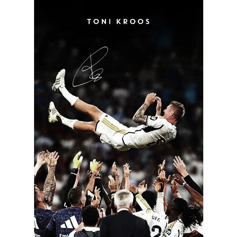Modern Soccer Player Canvas Wall Art Football Poster Print