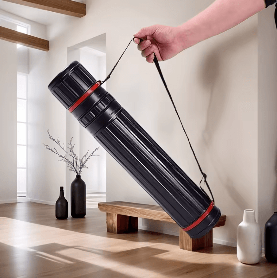 Portable Drawing Tube – Adjustable Expandable Art Storage with Shoulder Strap