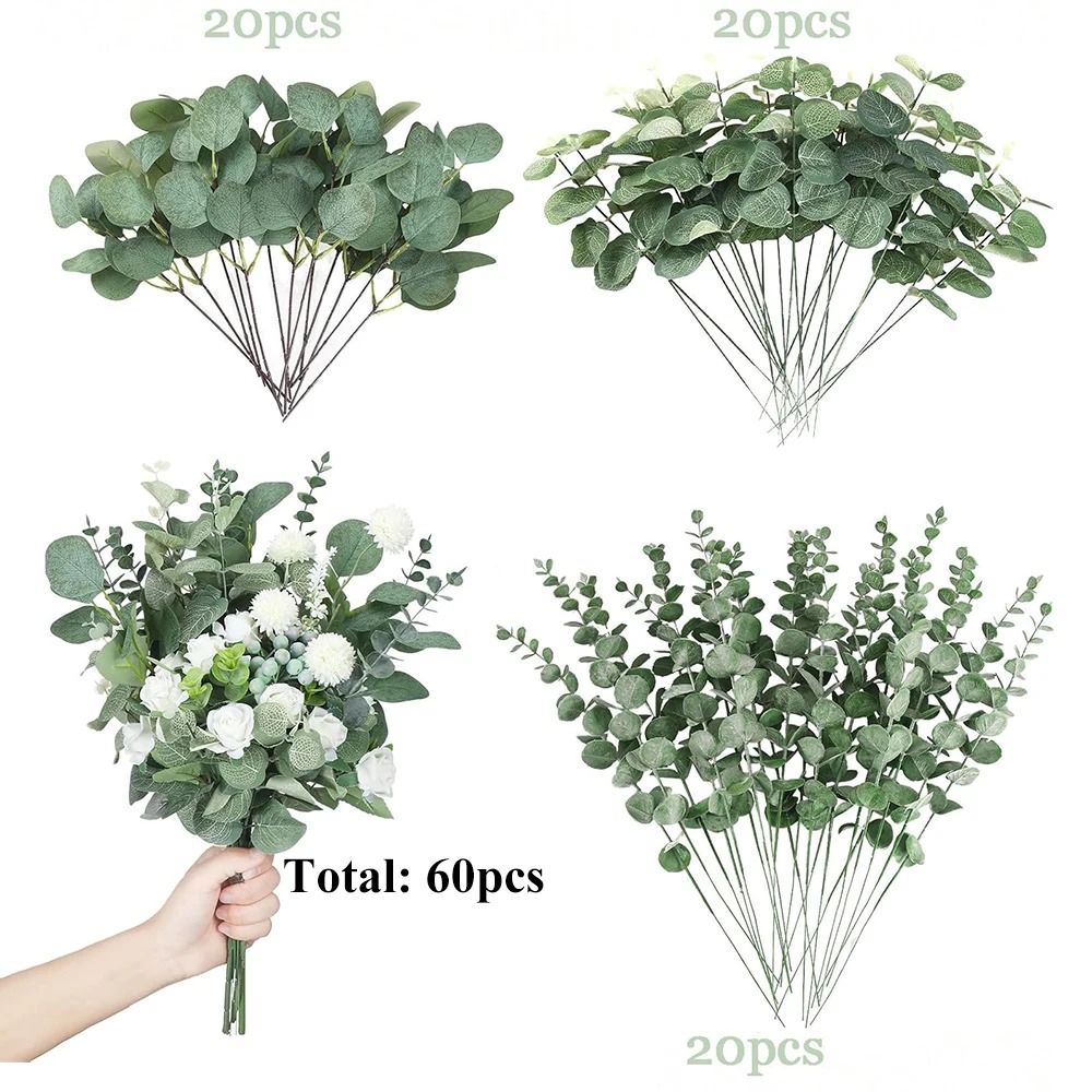 Premium Mixed Eucalyptus Greenery Stems Bulk Set