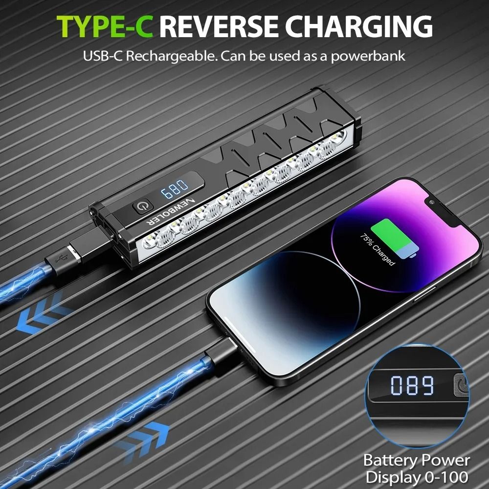 10000 mAh Bicycle Light 17 LED Front Double Bracket Power Bank