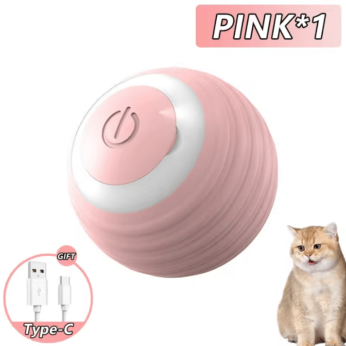 Interactive Rechargeable Rolling Ball Pet Toy – Smart Automatic Cat & Dog Imitation Mouse Toy