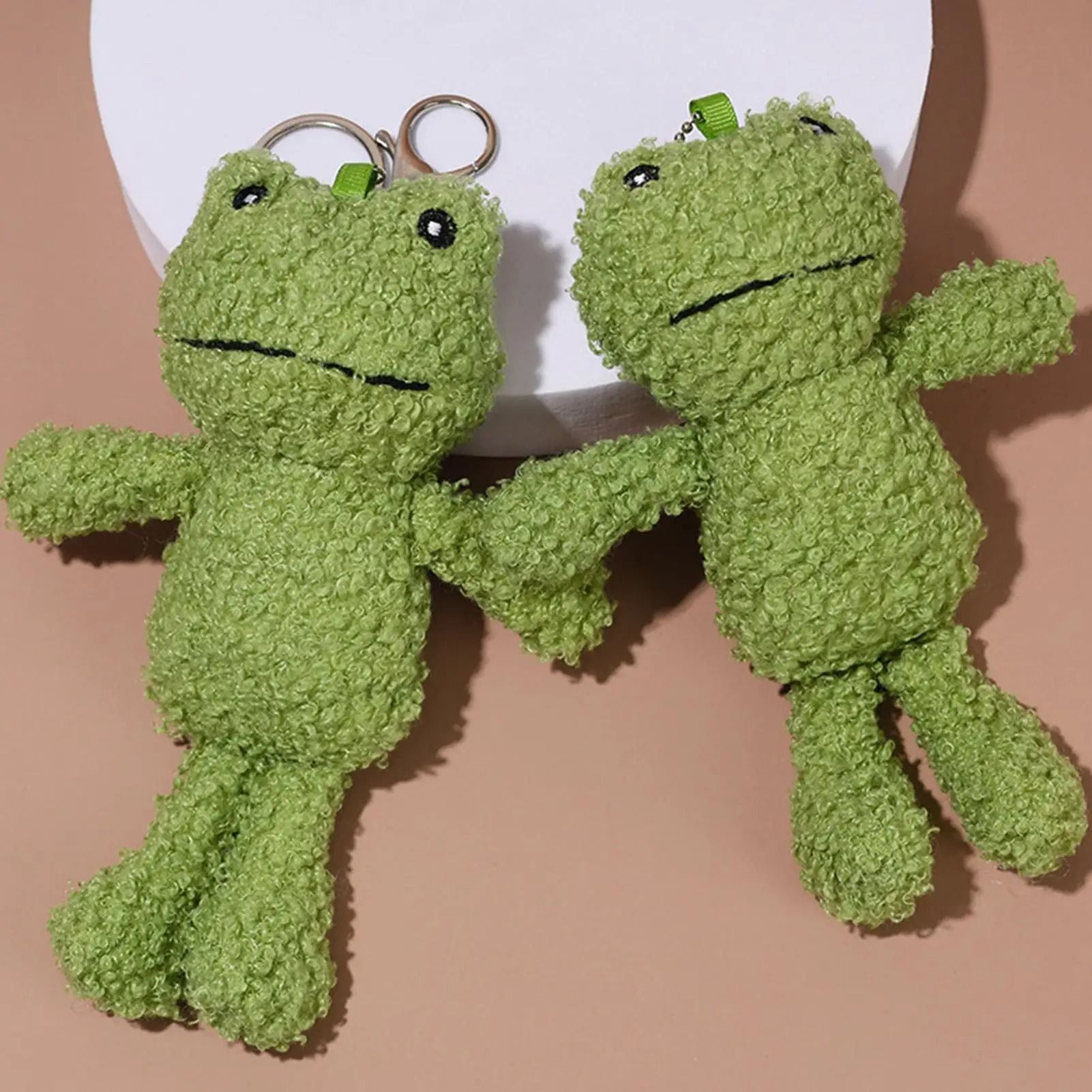 Plush Frog Keychain Bag Charm
