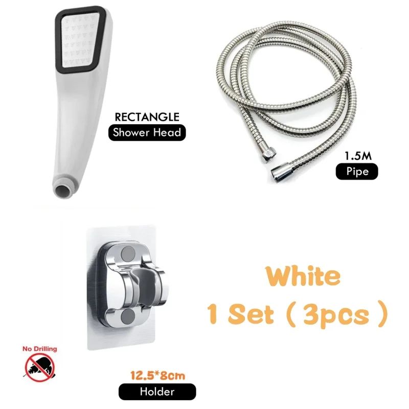 300-Hole High Pressure Handheld Shower Head with Hose