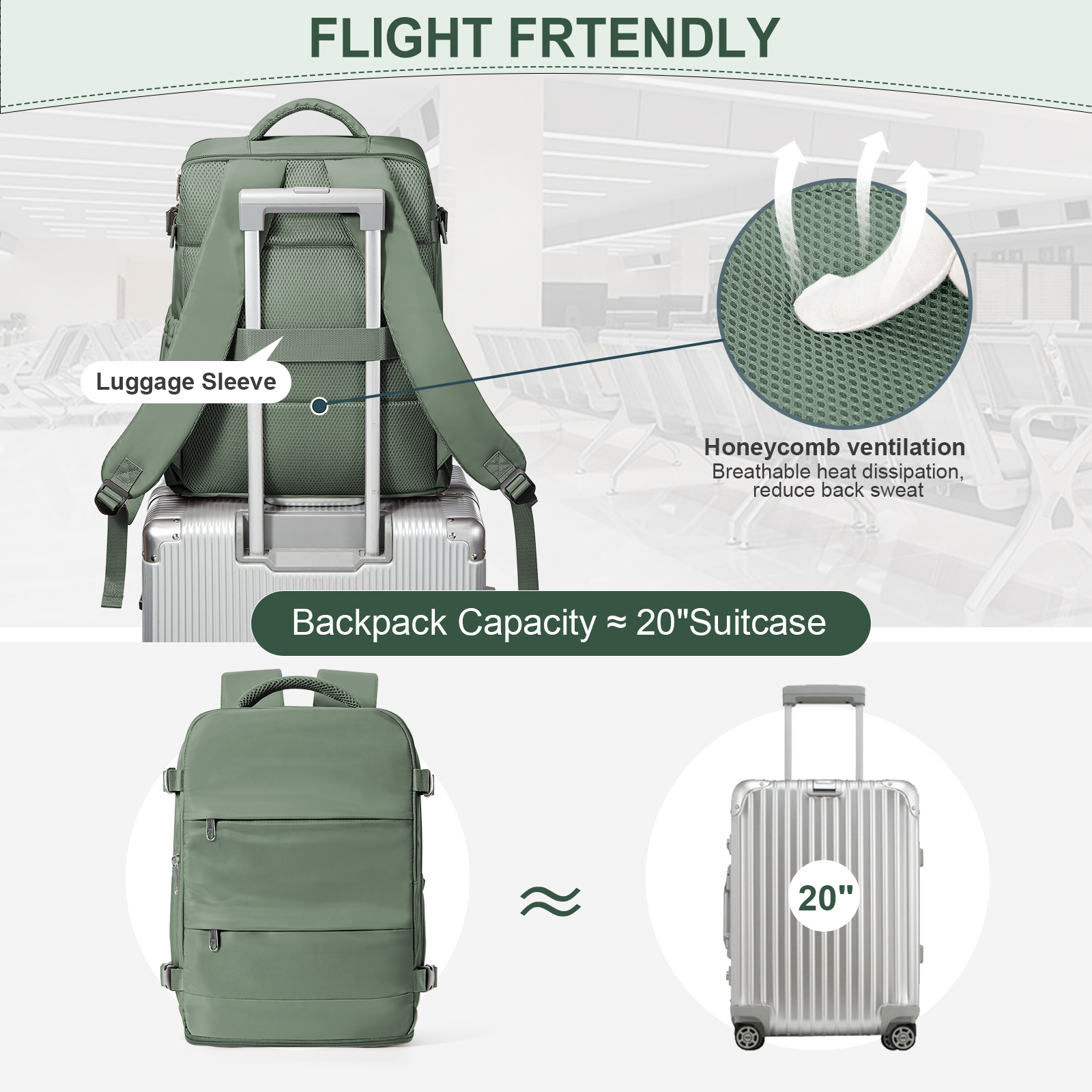 Premium Cabin Travel Backpack Airline Carry On Laptop Bag