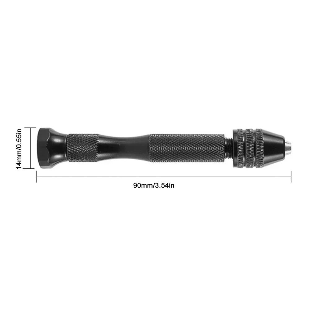 Mini Micro Aluminum Alloy Manual Twist Hand Drill for Jewelry and Woodworking