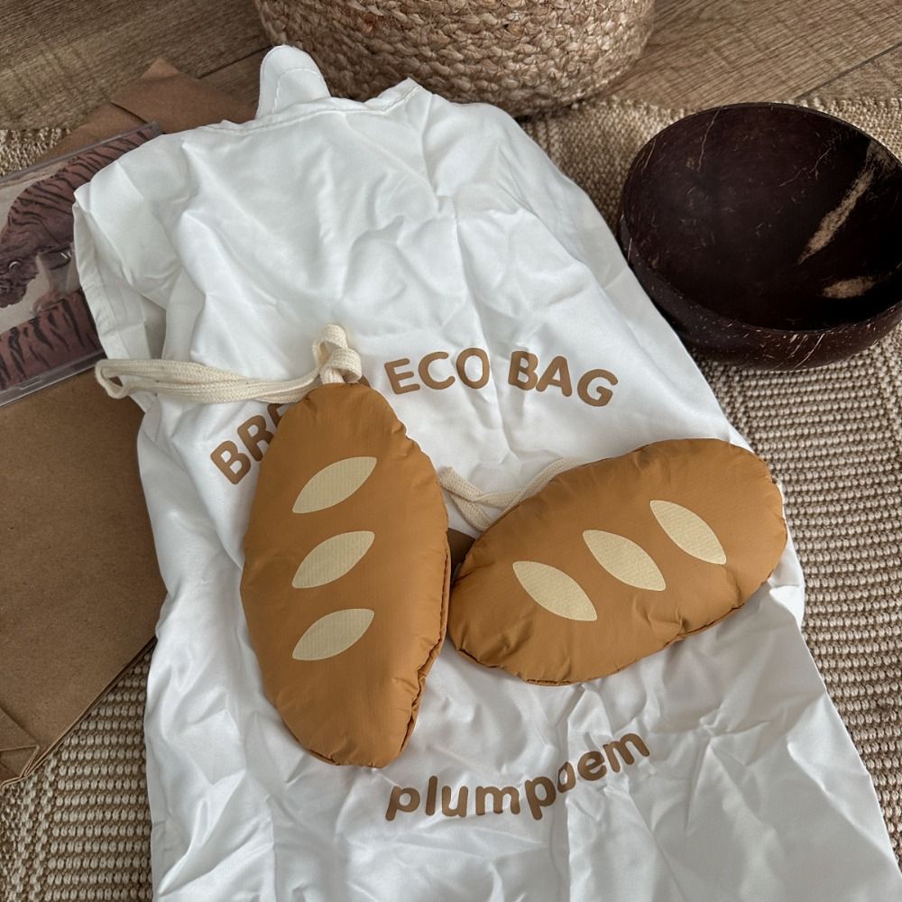 Reusable French Bread Foldable Shopping Bags Portable Eco Tote Bag Cartoon Travel Shoulder Bag