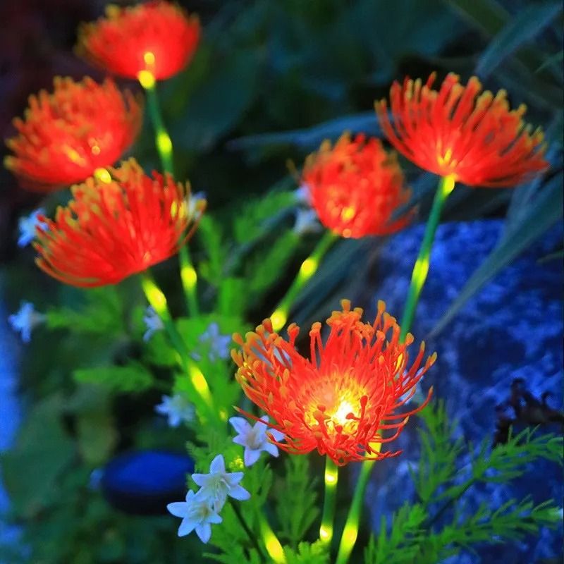 Solar Red Spider Lily Garden Lights | Waterproof Vibrant Floral LED Outdoor Decoration