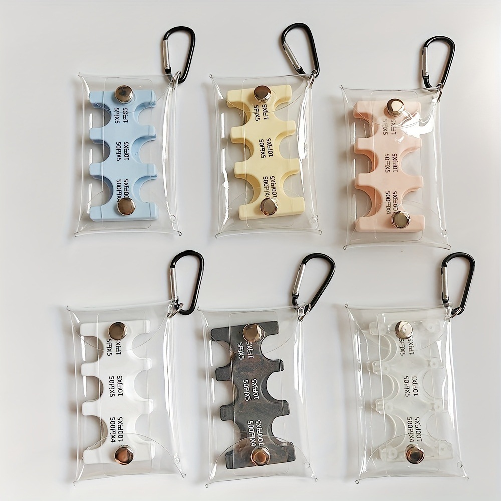 Colourful Portable Coin Clip Organizer Transparent Japanese Currency Sorting Wallet