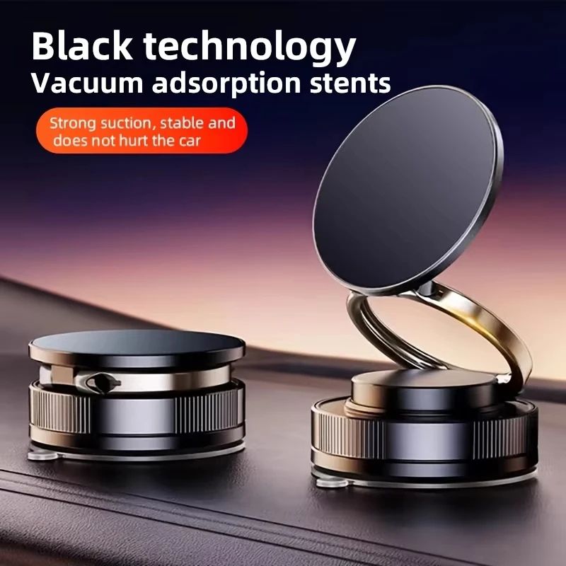 360 Degree Magnetic Car Phone Holder with Vacuum Suction Mount
