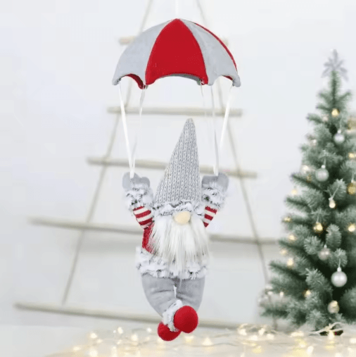 Fun Santa Parachute Christmas Decoration Parachuting Santa Window Ornament