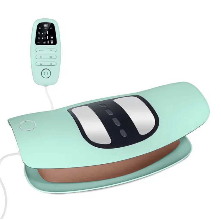 SpineFlex Electric Lumbar Traction Massager with Adjustable Vibration and Back Support