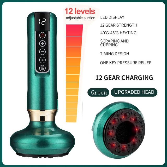 Electric Cupping Massager with Infrared Heat and Gua Sha Therapy