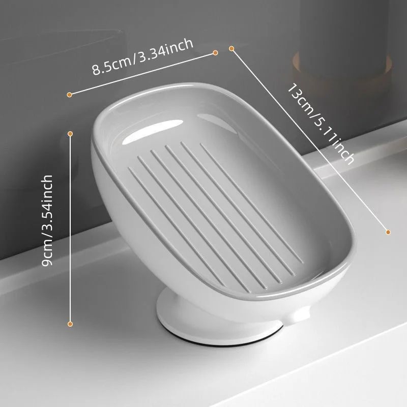 Self Draining Soap Holder Suction Bathroom Soap Dish