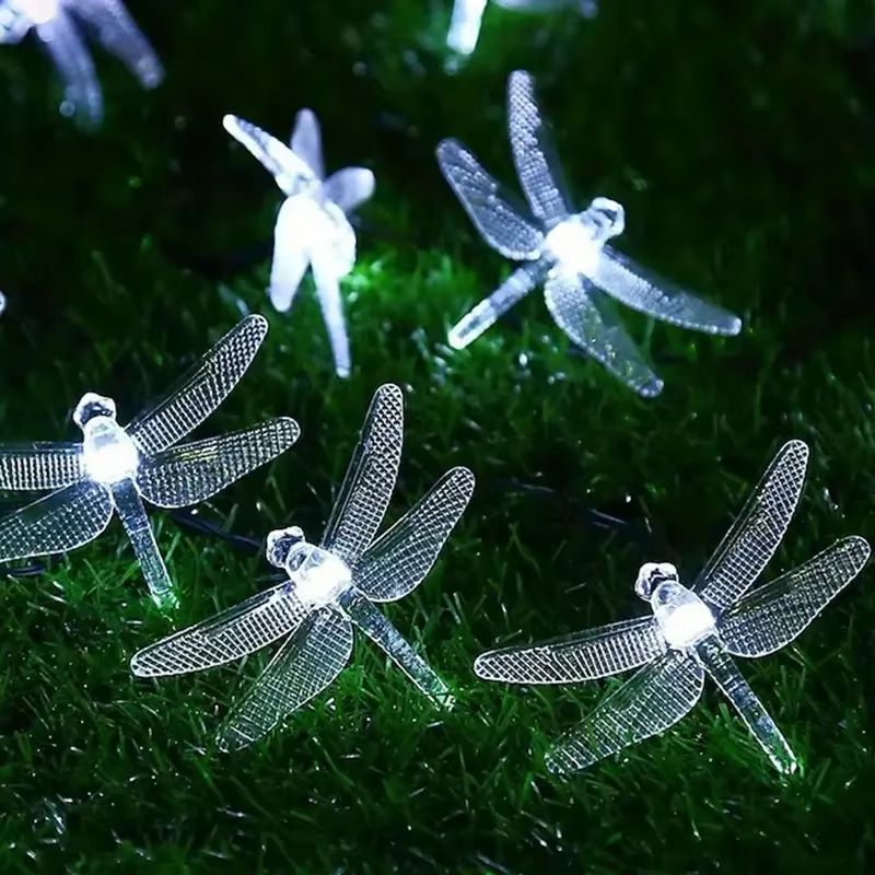 20 LED Dragonfly Solar String Lights – Outdoor LED Light for Garden, Yard & Patio Decor
