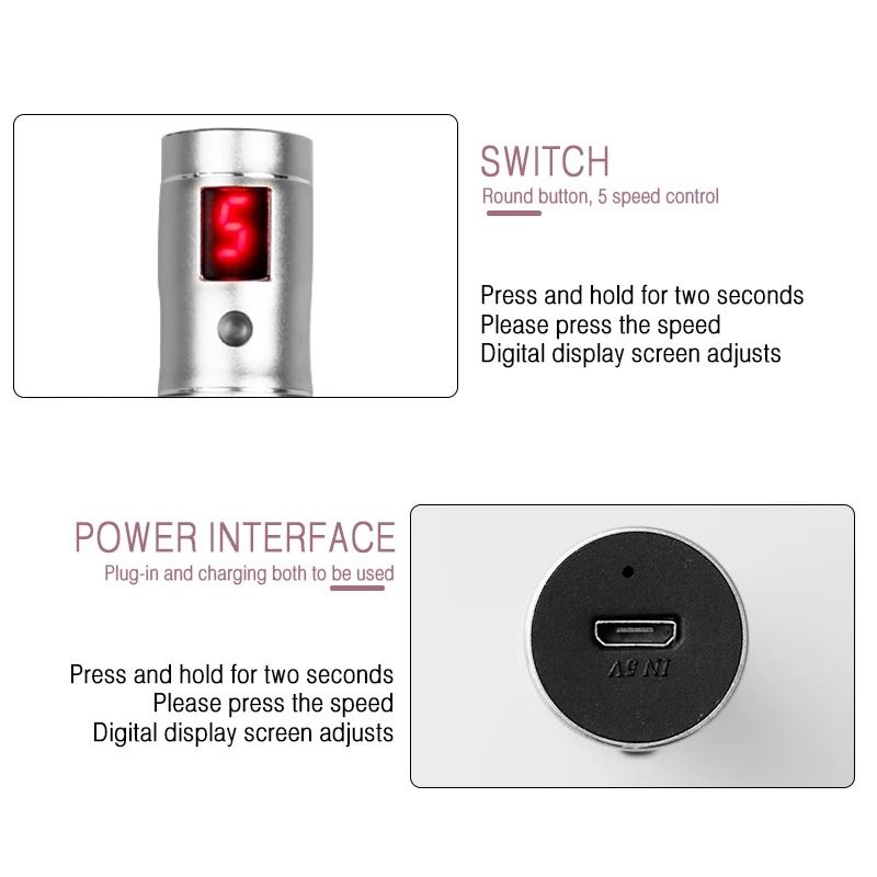 Professional High Frequency Beauty Instrument Wireless Rechargeable Skin Tightening Tool