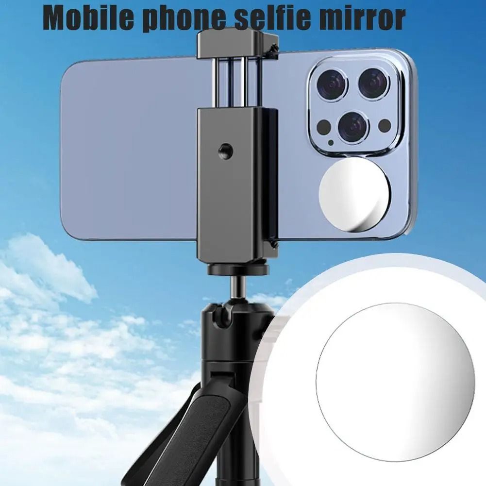 Adhesive Rear Selfie Mirror Phone Stick-On Vlog Mirror Booster for High-Definition Rear Camera Selfies