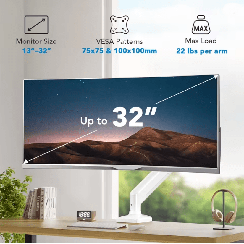 FlexMount Universal Single Monitor Desk Stand