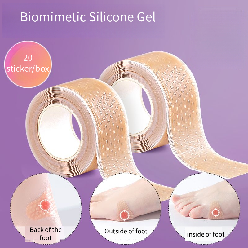 Silicone Gel Heel Stickers Invisible Foot Protector for Comfort & Support