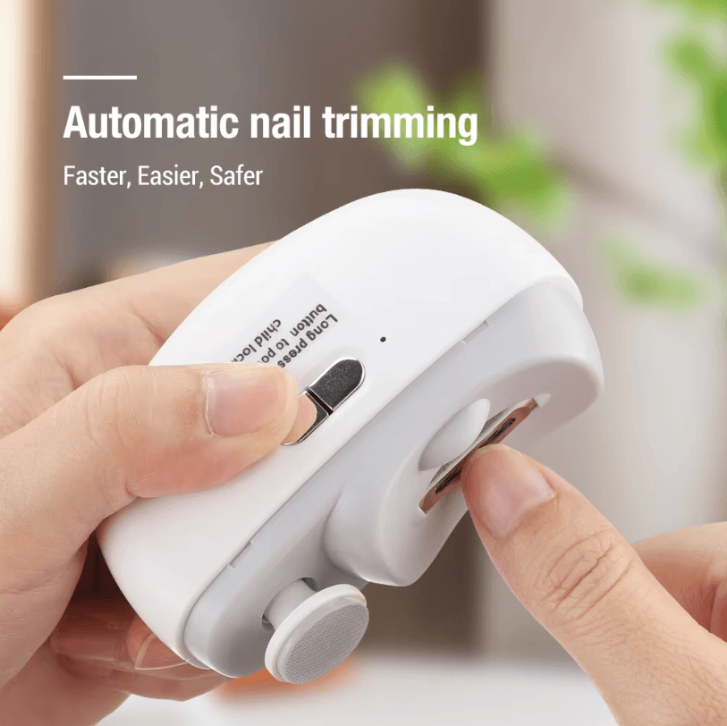 Electric Nail Clippers with LED Light – Automatic Manicure and Pedicure Trimmer for Adults and Babies