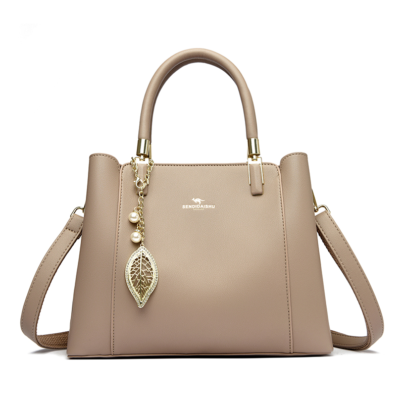 Luxury Women 3-Layer Leather Tote Bag, Stylish, Spacious, and Durable Crossbody Handbag