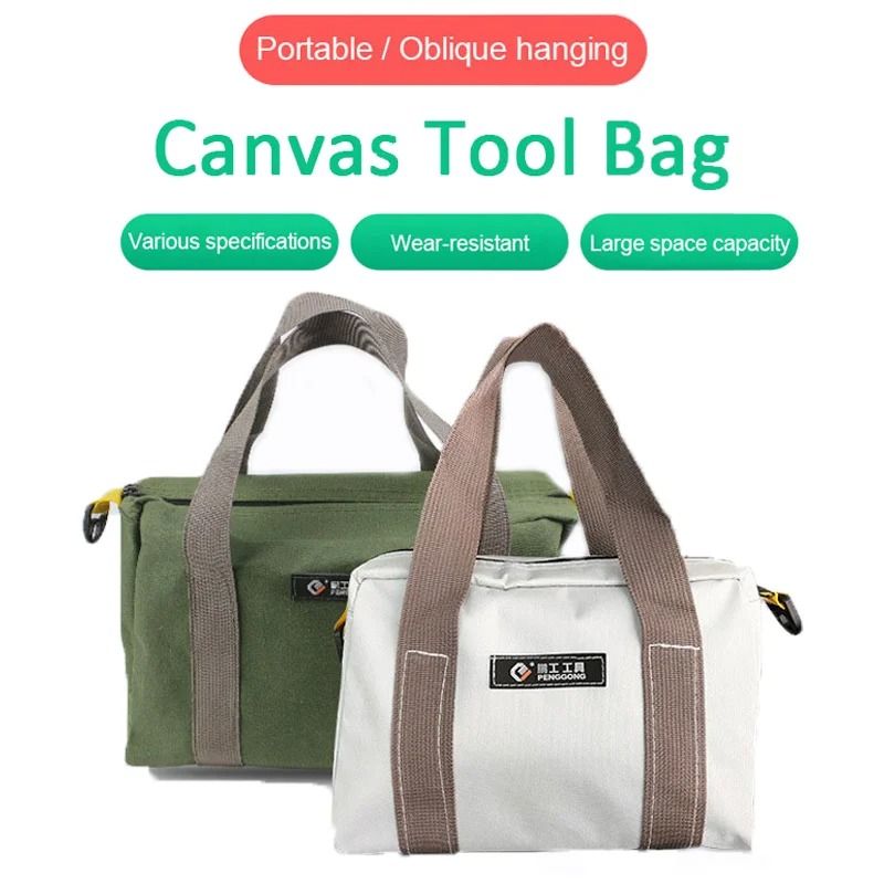 Heavy-Duty Canvas Waterproof Tool Carry Bag