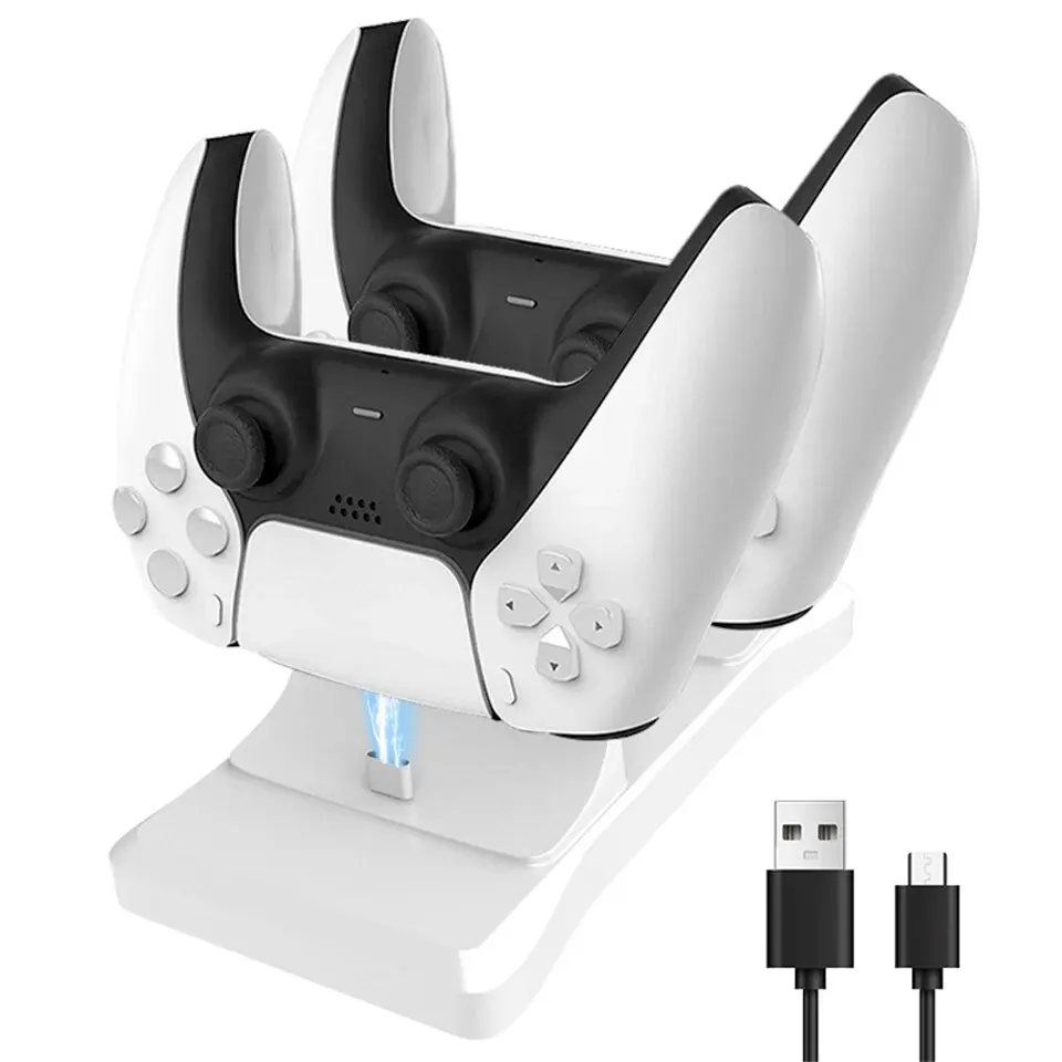 Dual Controller Charging Stand for Fast Charging Station with AC Adapter