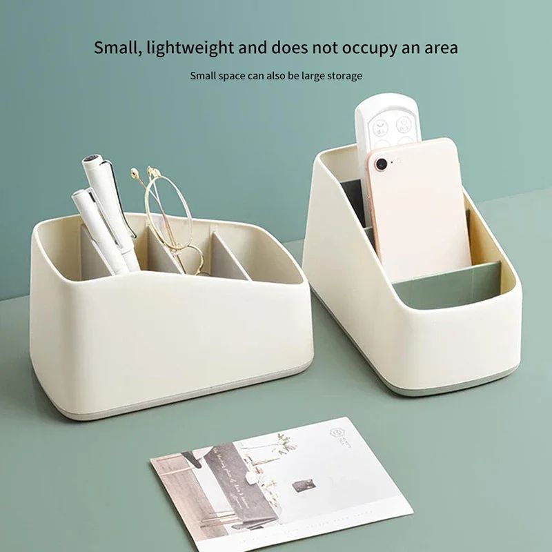 4-Slot Remote Control Organizer – Desktop Storage Holder for Phones, Stationery & Home Essentials