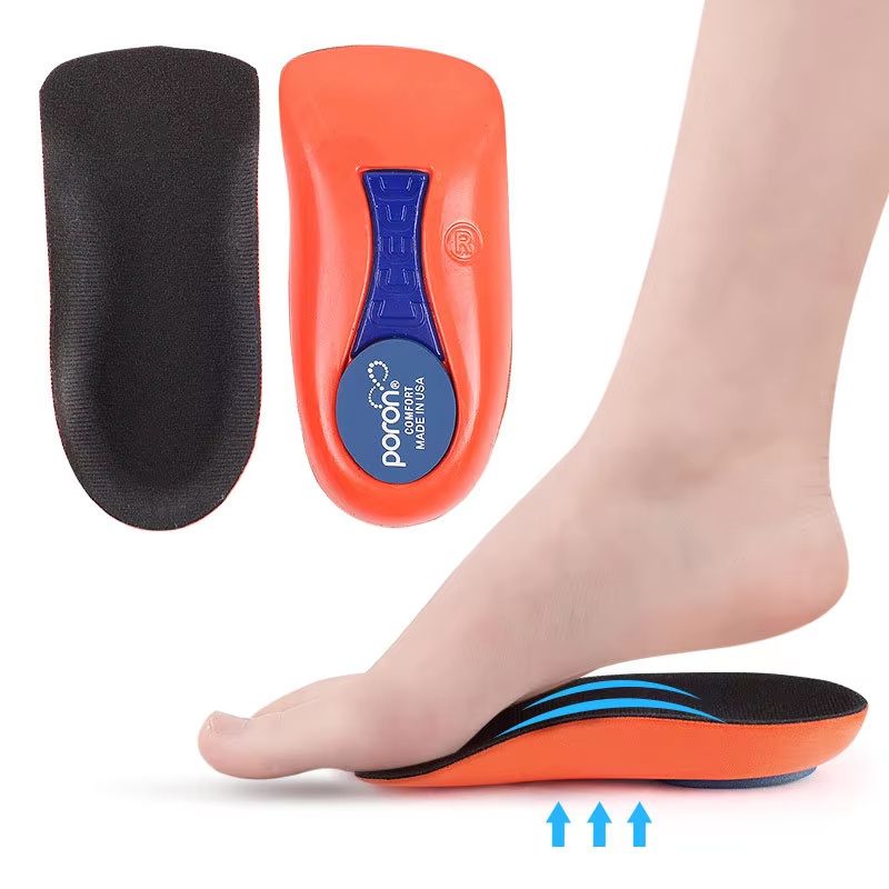 Plantar Fasciitis Half Insoles with Arch Support and Shock Absorption for Running and Daily Wear