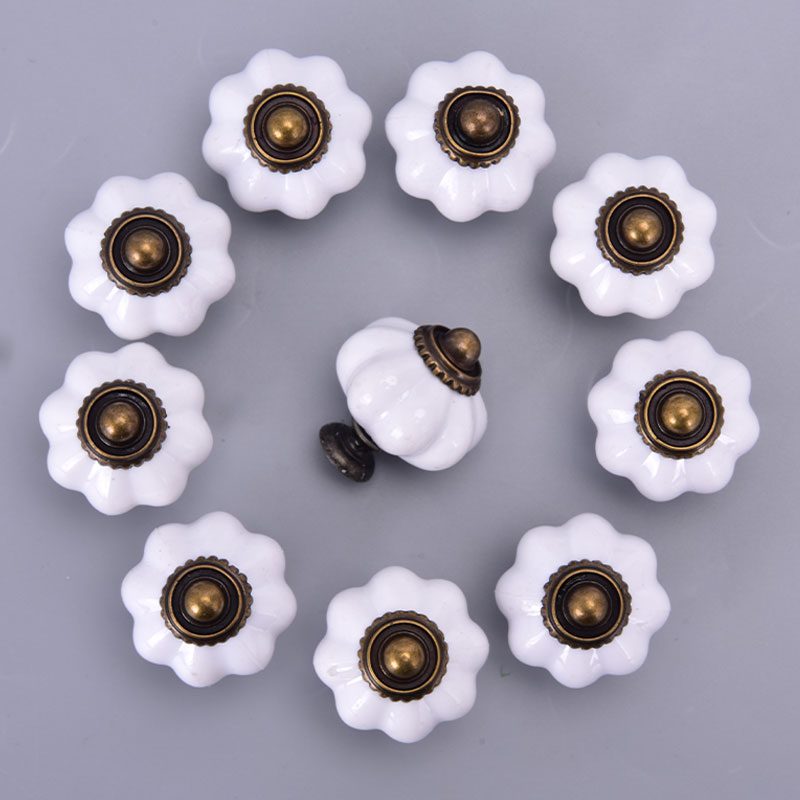 Vintage Pumpkin Cabinet Knobs Decorative Drawer Pull Handles for Furniture Upgrade