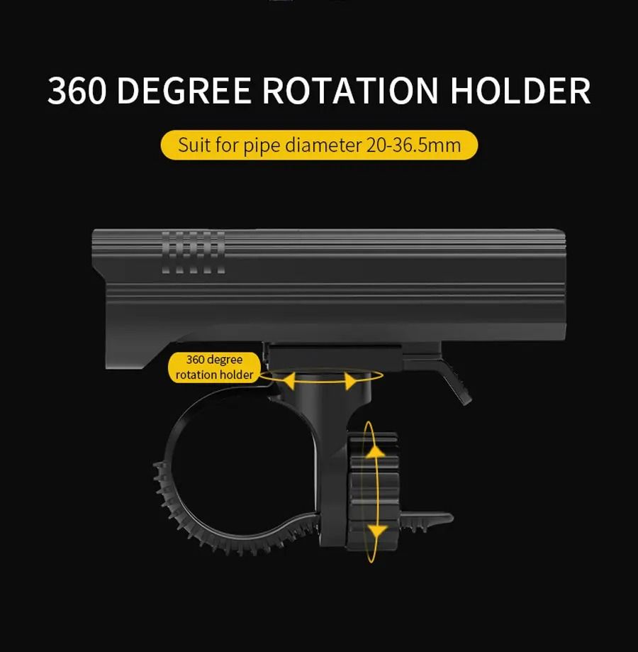 4800 Lumen USB Rechargeable Bicycle Light with 10000mAh Battery and Rainproof Design